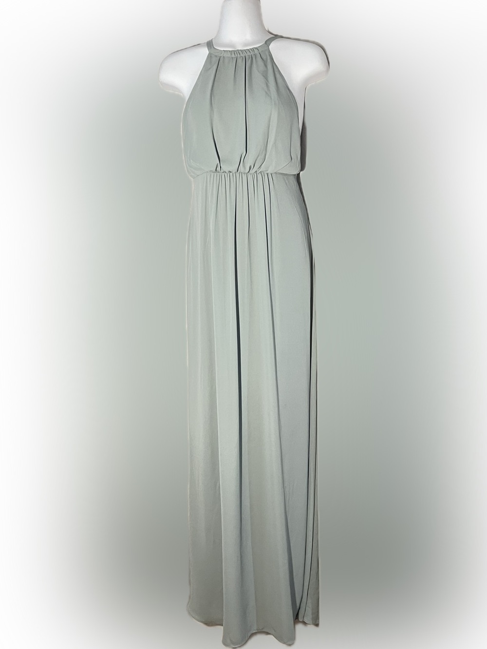 Show Me Your MuMu halter/plunging back maxi - EUC